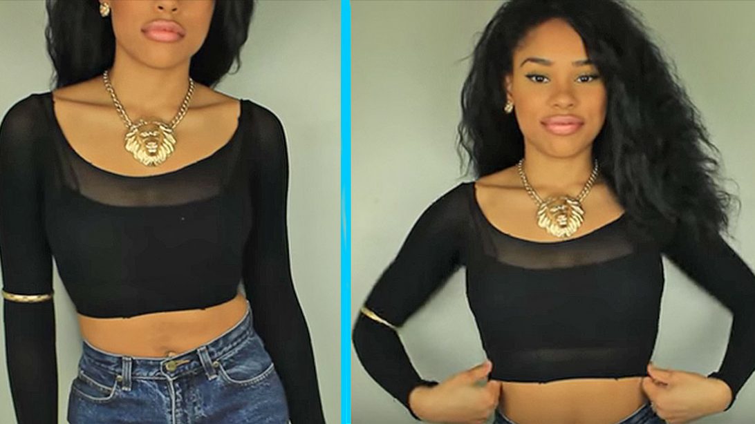 how to make crop top out of pants