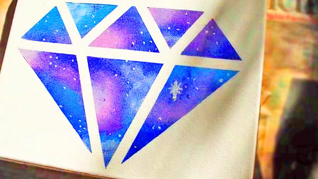 You Don't Need Any Artistic Skill To Paint This Galaxy Diamond DIY Ways