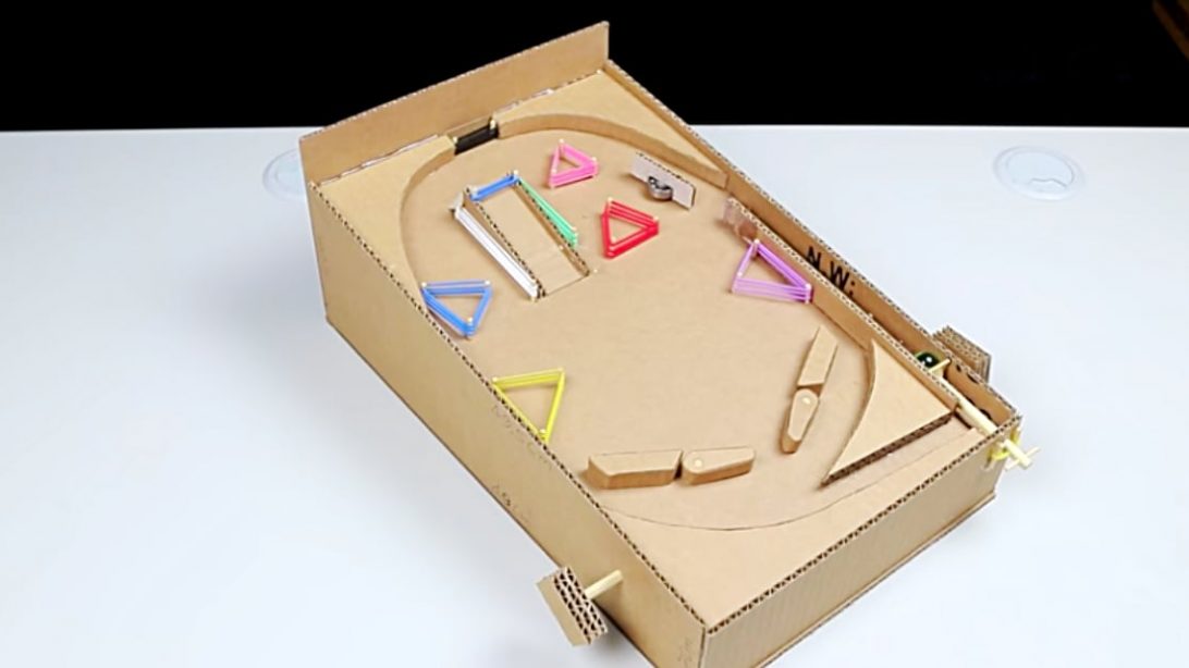 How To Make A Pinball Machine With A Cardboard Box DIY Ways