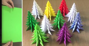 How to Make Paper Christmas Trees 3D Xmas crafts