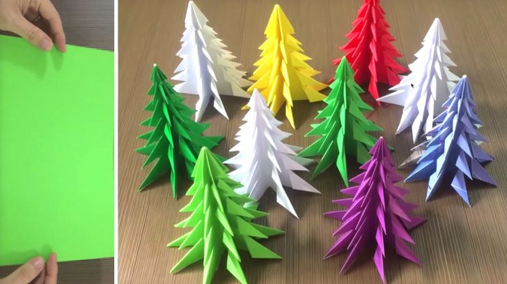 How To Make 3d Paper Christmas Trees Diy Ways