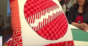 Learn To Sew a DIY Christmas Ball Pillow And Table Runner Ball