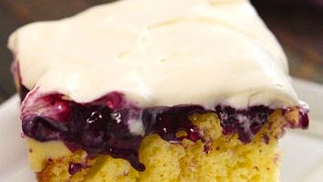 Learn to make this quick and easy Blueberry Poke Cake