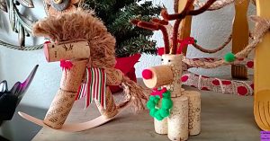 Wine Cork Crafts - DIY Christmas Ornaments - Wine Cork Reindeer
