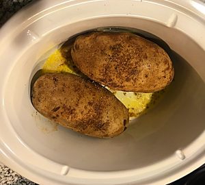 Learn to make quick easy crockpot baked potatoes