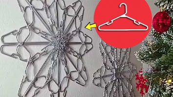DIY Snowflake Wreath Tutorial - How to Make A Wreath From Coat Hangers