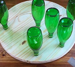 Try this recycled upcycled Perrier Bottle Luminary