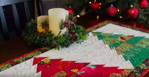 Learn to Make a Christmas Tree Quilted Table Runner For The Holidays
