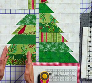 Learn this simple DIY quilted Christmas Tree Table Runner for Christmas
