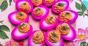 Learn to make red hot deviled eggs recipe