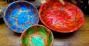 Learn to make DIY Polymer Clay Leaf Bowls