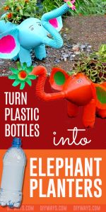 Cheap DIY Crafts Ideas for Garden - DIY Elephant Planter Plastic Bottle Craft Idea