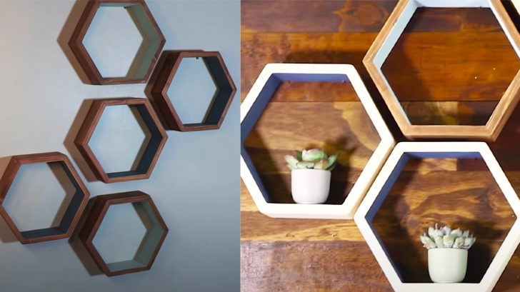 How To Make Floating Hexagon Shelves, How To Make Honeycomb Shelves