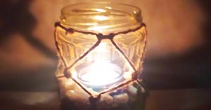 How To Make A Knotted Lantern From A Mason Jar