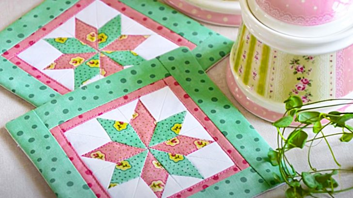 How To Make A Lemoyne Star Quilted Coaster