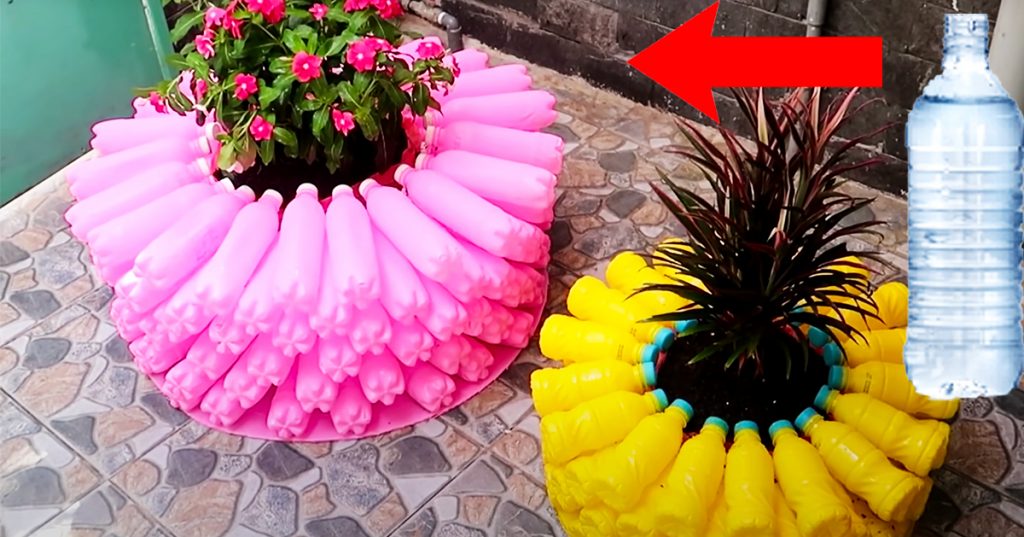 DIY Flower Pot Using Plastic Bottles | DIY Upcycling - DIY Ways