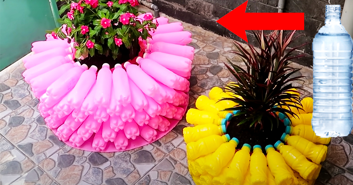 DIY Flower Pot Using Plastic Bottles DIY Ways