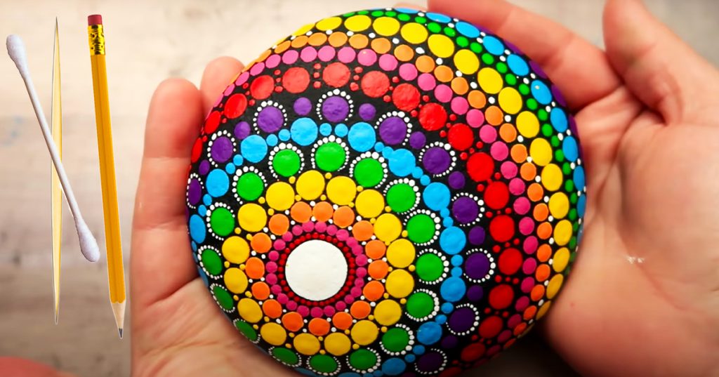 DIY Mandala Rock Painting | DIY Painting Crafts - DIY Ways