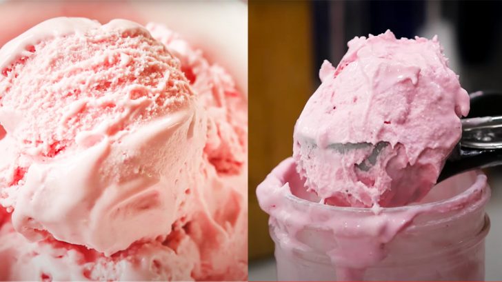 Low Carb Strawberry Mason Jar Ice Cream | Keto Dessert Recipes