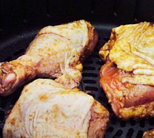 Add Rubbed BBQ Chicken To Cook In An Air Fryer