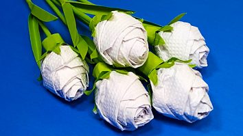 How To Make Roses From Paper Towels
